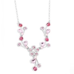 Elegant Pink and Silver Necklace